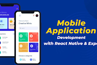 develop a hybrid mobile app using react native and expo