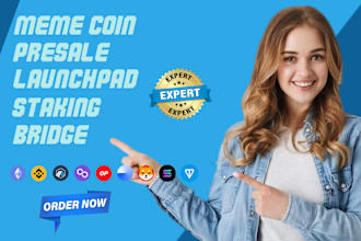 make meme coin, presale, launchpad, staking, dex on evm solana ton