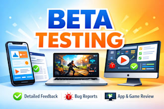 beta test and review your app or game with feedback
