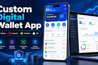 build a custom digital wallet app with flutter and laravel admin panel