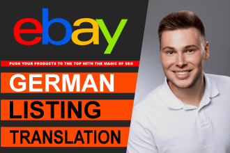 translate ebay product listing to german with SEO