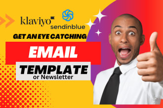 design professional email template or newsletter