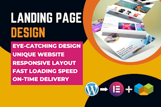 create wordpress landing page or single page with elementor