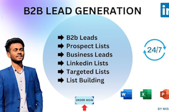 do b2b lead generation, web research and email list building