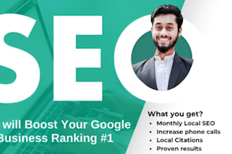 do monthly local SEO service for google rankings website,gmb,gbp