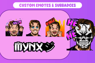 design animated twitch emotes, sub badges, discord emoji,vtuber and wiggle emote