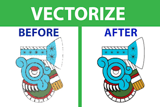 convert and redraw your logo or image to vector format