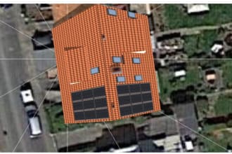 design 3dsolar pv system and make simulation report on pvsol