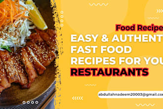 create authentic fast food recipes for your menu