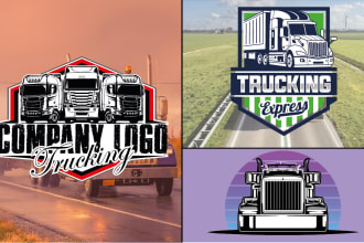 do trucking transport logistics and trucking business logo