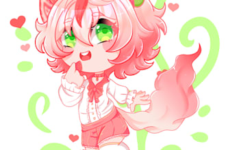 commission style chibi in anime and furry