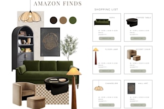 create interior mood board and amazon shopping list