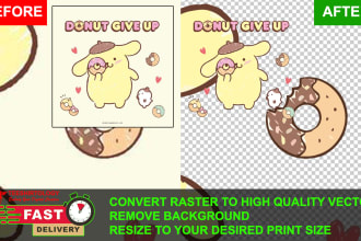 convert solid color jpeg raster images to vector and resize