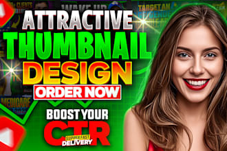 design attractive clickbait viral youtube thumbnail in 2hour