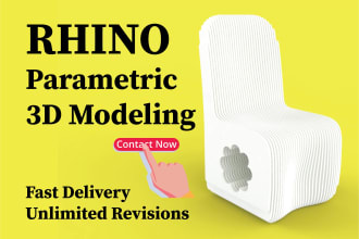 design parametric 3d models in rhino for 3d printing or cnc