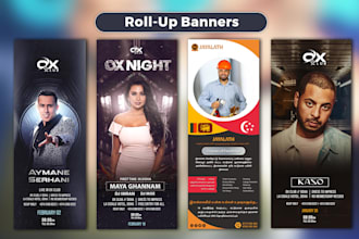 create unique flyer, brochure, banner, rollup banner