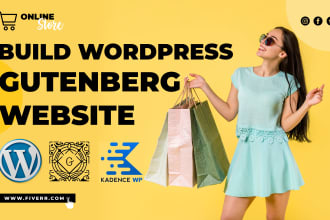 build wordpress blog website using gutenberg kadence blocks