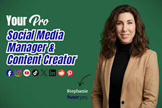 be your monthly social media manager and content creator