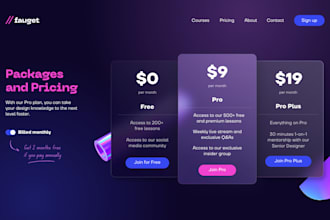 create modern and professional wordpress pricing table