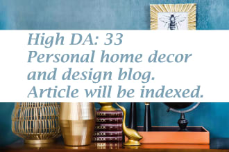 provide a guest post on my high da 33 home décor blog