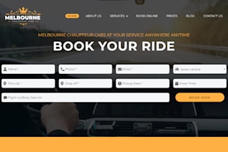 taxi booking website with reservation and distance price calculator, car rental