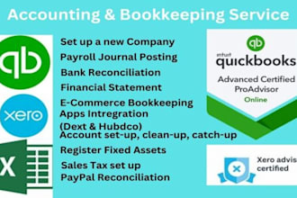 do accounting and bookkeeping using quickbooks