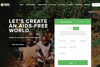 build non profit website, fundraising, ngo, charity website with donation system