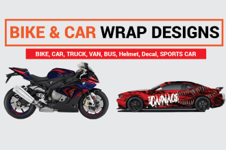 make bike and car wrap design