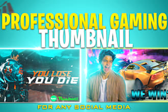 professional gaming thumbnail maker for youtube, twitch and more