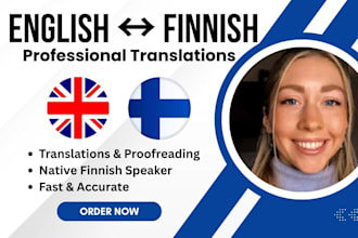 translate anything from english to finnish and vice versa