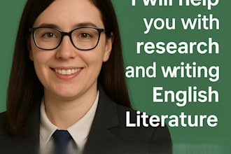 help you with research and academic writing in english literature