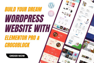 design responsive wordpress website using elementor pro and crocoblock