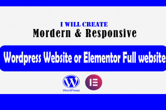 create a modern and responsive full wordpress website design
