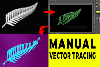 manual vector tracing, redraw in svg, convert logo to vector file in illustrator