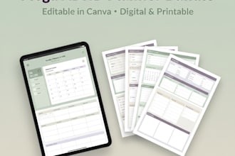 give mega adhd planner bundle for canva