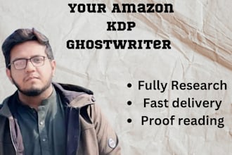 be a kdp ghost writer for your ebook