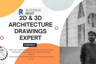 create revit 2d,3d modeling for architecture projects