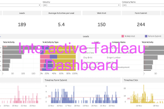 create interactive tableau dashboards for your data visualization needs