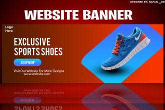 make professional website banner, header, google ad with in 2 hours