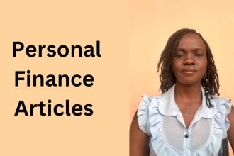 write personal finance blog posts and articles