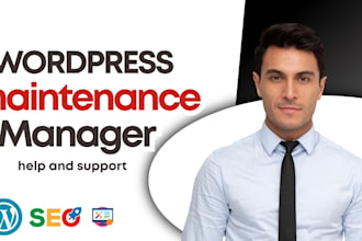 monthly wordpress website maintenance, manager and support help
