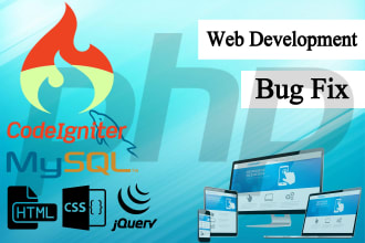 fix or develop website PHP, codeigniter, tailwind mysql jquery bootstrap ajax