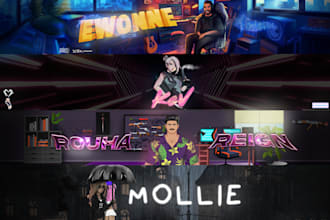 draw youtube banner or pfp logo style cartoon