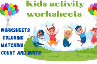 design kids activity worksheets