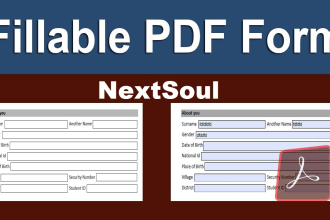 create interactive fillable pdf form