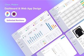 do admin dashboard design, web application, CRM and admin panel UI