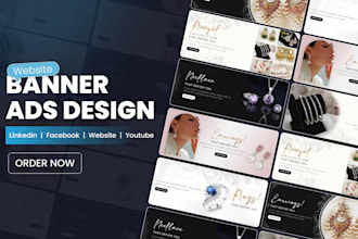 design website banner ads, google ads, hero image and header