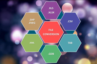 convert files to kml, shp, excel, cad, PDF, dwg and more