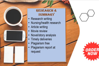 do research and write an exceptional summary