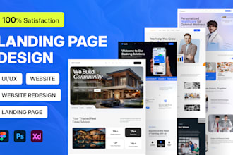 do professional UI UX web landing page and website design